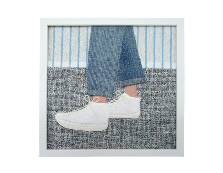 DEBOUT baskets blanches jeans